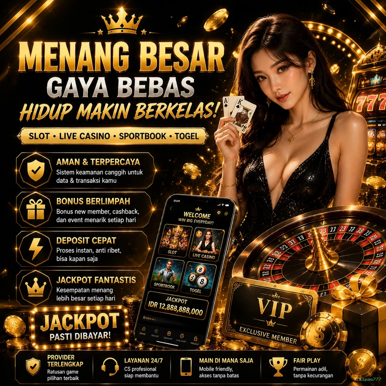 Ikon aplikasi kipas777 resmi